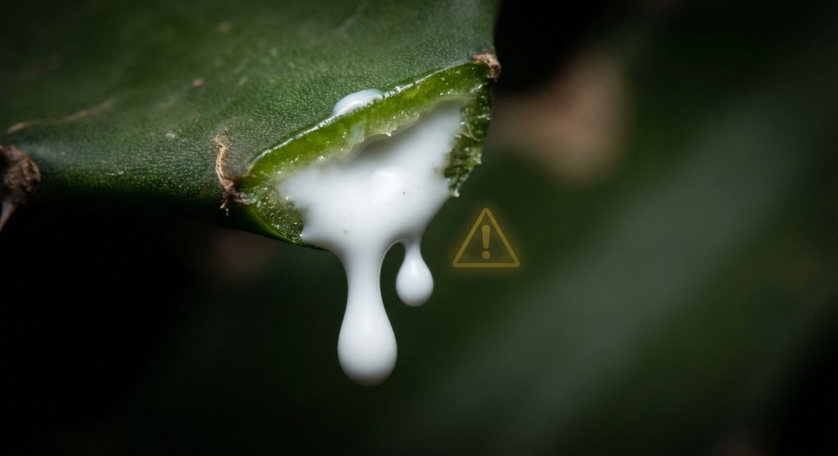 Giftiger Milchsaft einer Euphorbia